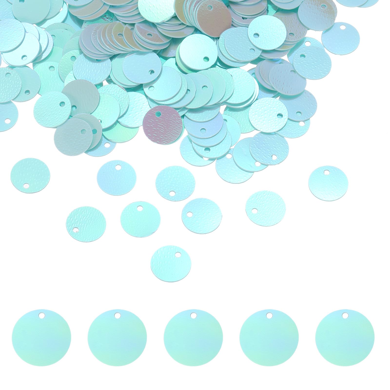 Paillettes rondes plates 10 mm vert dégradé pour broderie de vêtements