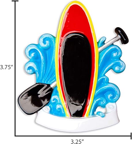 Miniatura 3 de Adorno de Navidad personalizado para la playa, tabla de remo y decoración de barco para árbol, decoración única de Navidad costera 2024