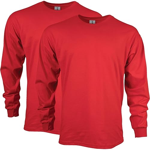 Gildan Adult Ultra Cotton Long Sleeve T-Shirt, Style G2400, Multipack