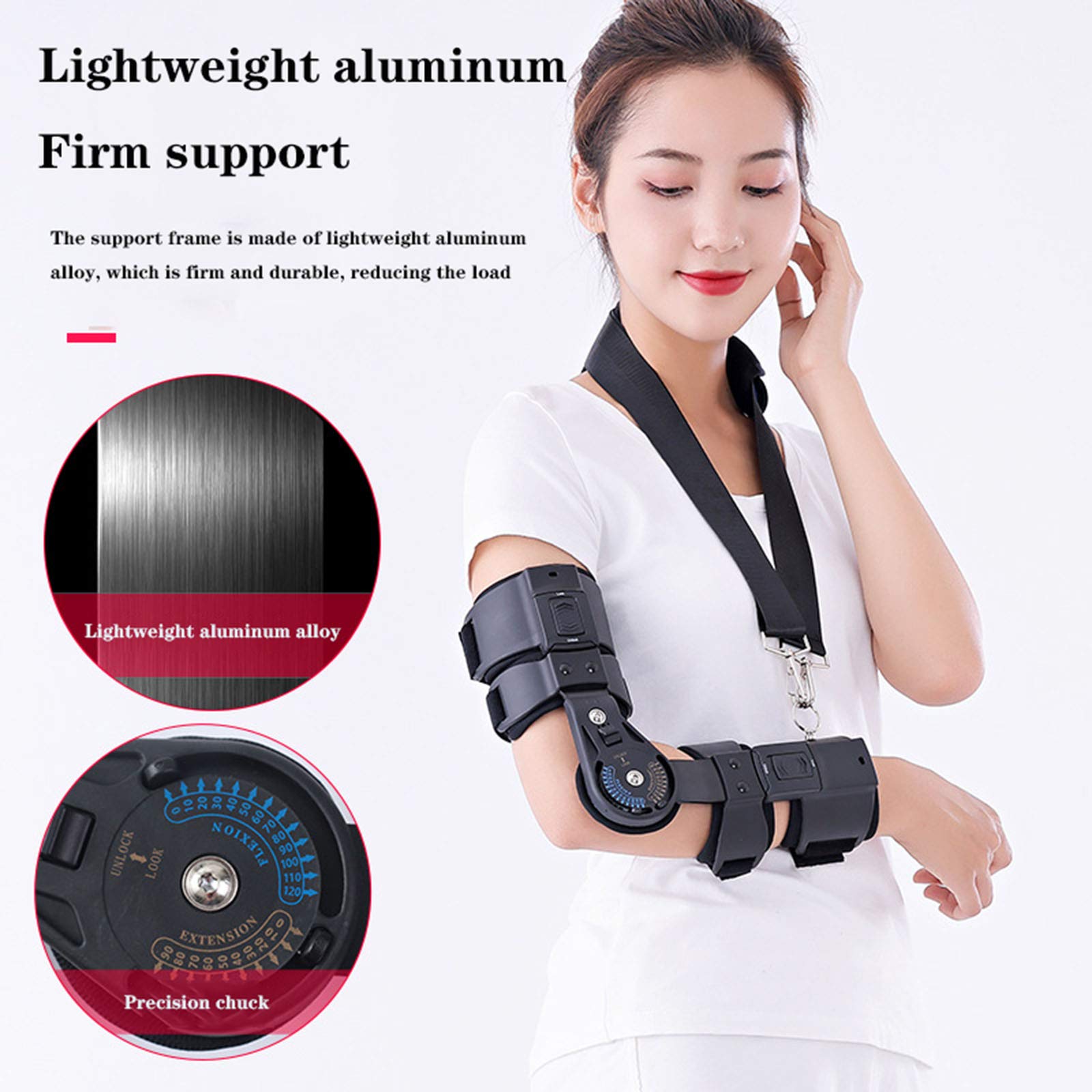 Amazon | 肘固定ブレースアームスリングヒンジ付き肘装具脱臼捻挫の