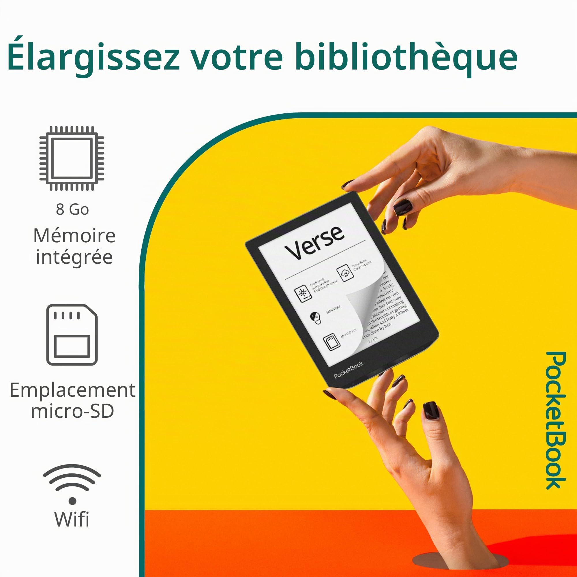 PocketBook Verse Livre électronique 6" 8 Go Gris Brouillard