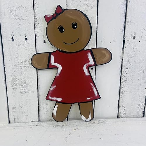 Miniatura 3 de Corte sin terminar de la muchacha del pan de jengibre, forma de madera, manualidades pintables