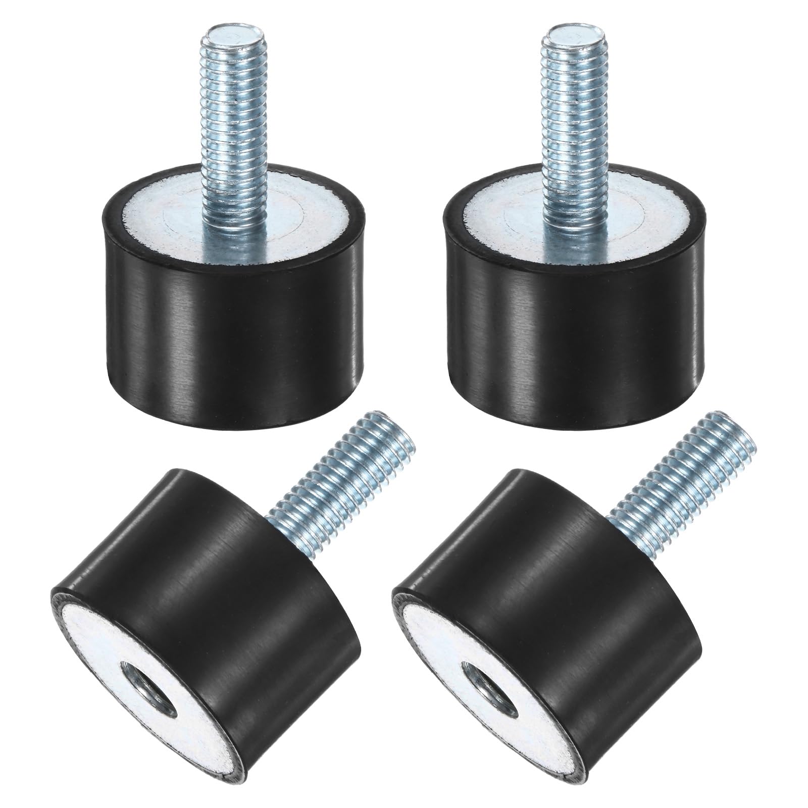 M METERXITY 4-Pack Rubber Mounts D25mmxH25mm Male/Female Vibration Isolators Cylindrical Shock Absorber W M8 x 20mm Studs for Air Compressor/Car/Pump/Boat/Garage Motor/Bobbins Rubber Isolators — Amazon image 13