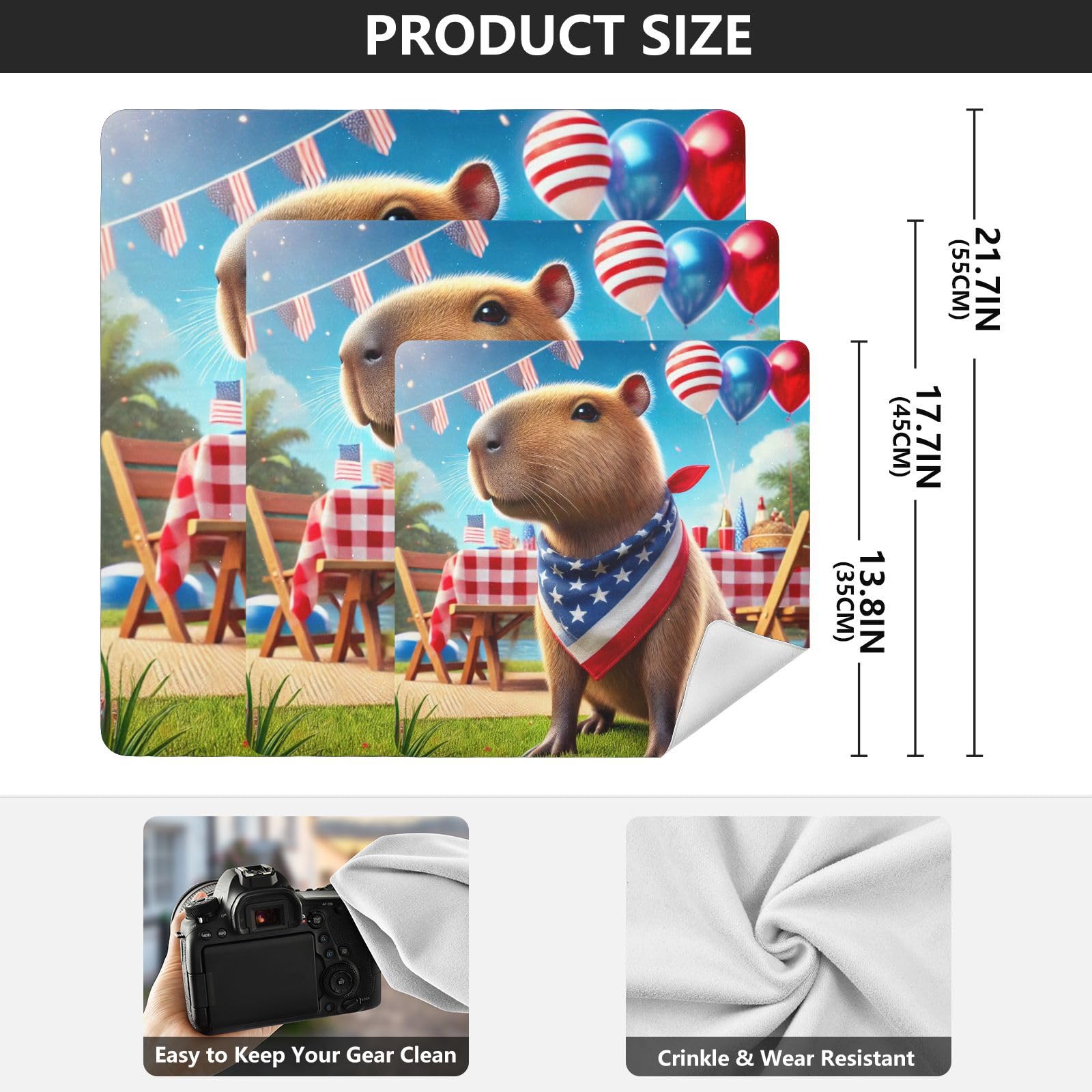 Joko Ivery Capybara Independence Camera Lens Wrap 21.7