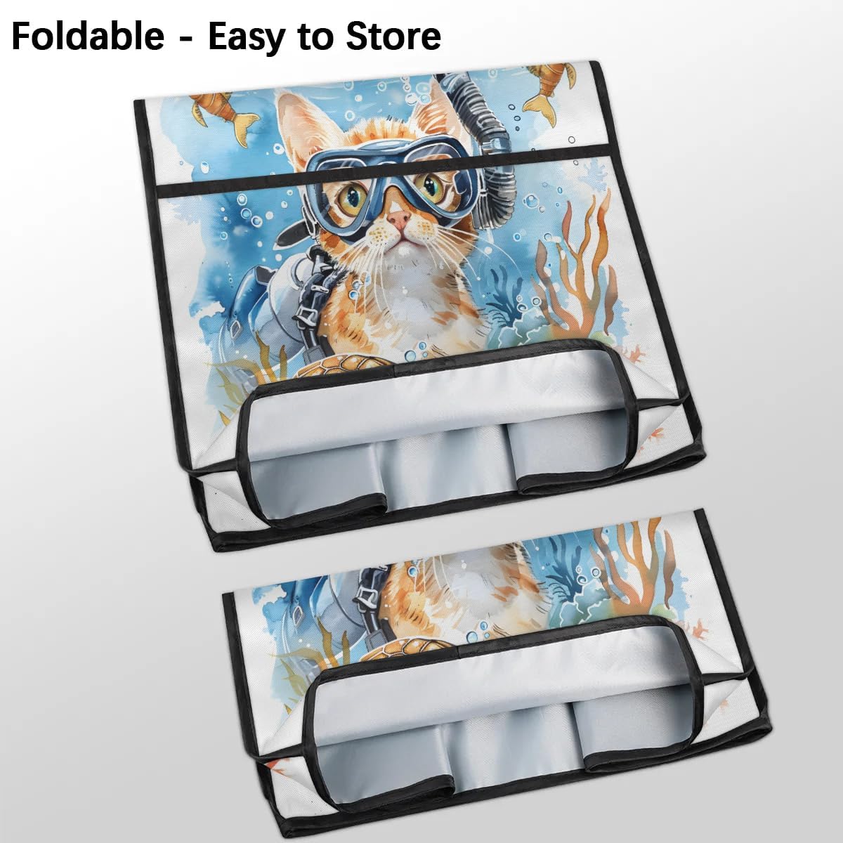 Kitchen Aid Cover 6-8 Quart Ocean Animal Cat Stand Mixer Dust Cover Of Mixer Washable Kitchen Appliance Covers Food Processor Covers with Top Handle Kitchen Aid Mixers