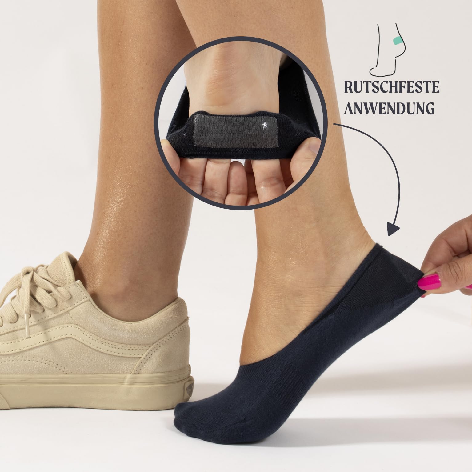 CALZITALY 6/12 Paar Füsslinge Unisex aus Baumwolle, Unsichtbare Sneakersocken für Mann und Frau, Made in Italy