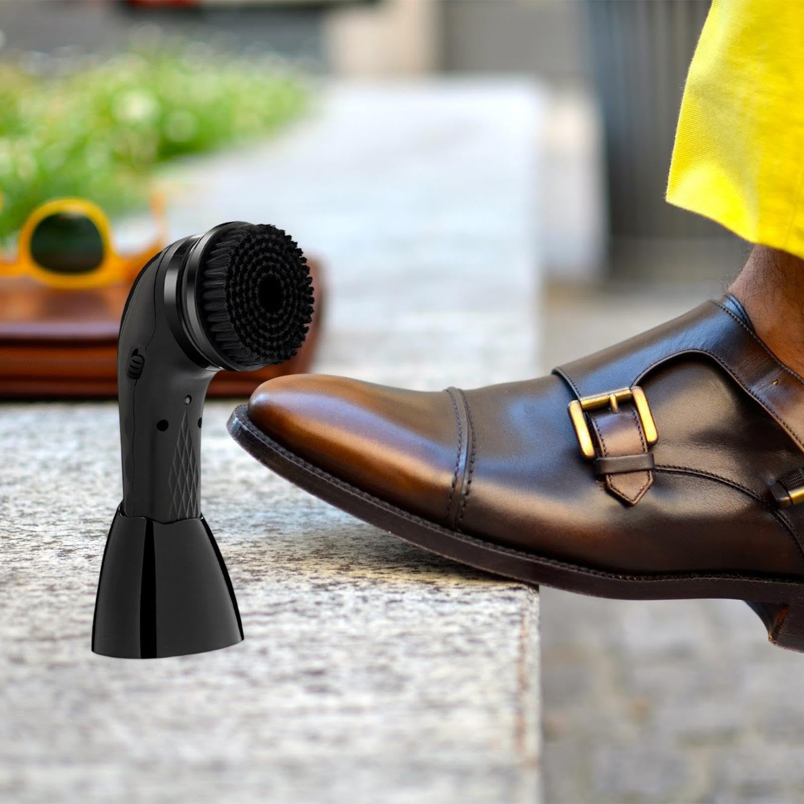 Kit lucidascarpe elettrico multifunzionale, con spazzole elettriche | automatiche a ricarica automatica, lucidatrice con interfaccia USB per borse in pelle, seggiolini auto, scarpe e altri