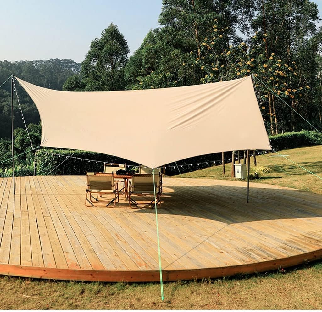 Tent Tarps Black-Coated Inner Layer,PU 3000+ Waterproof, UPF50+ Camping Tent for Yard Outdoor Travel Adventure Beach Coffee (Size : Small)