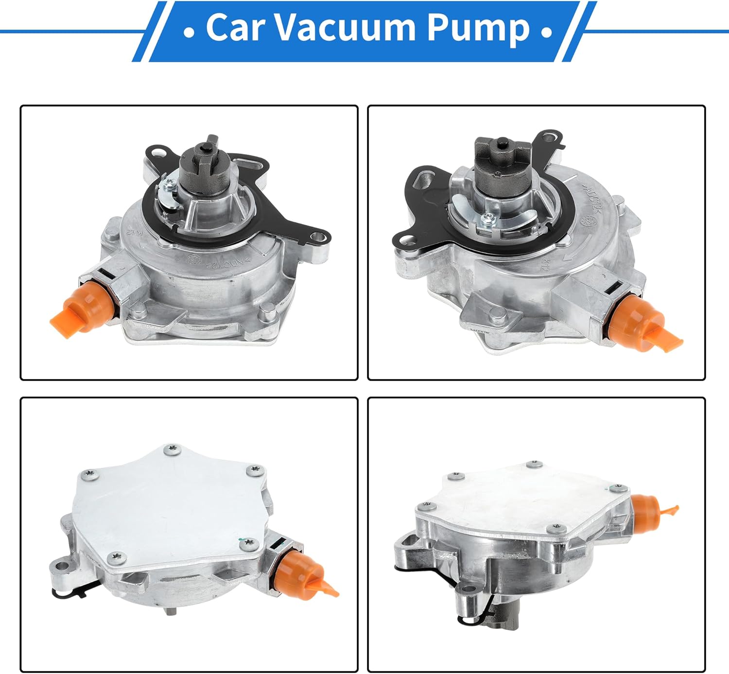 Brake Vacuum Pump No.BM5G2A451ED/1754052 Engine Vacuum Pump for Ford Fiesta 2013-2017 Aluminum Alloy Silver Tone 1 Pc