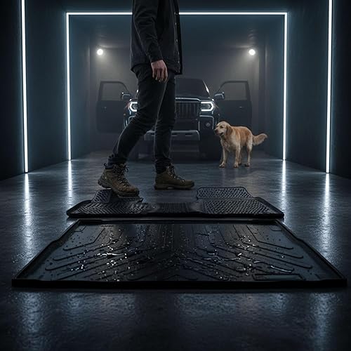 Miniatura 5 de Juego de alfombrillas y revestimiento de carga para Peugeot 308 2008-2013 Revestimiento de suelo de TPE negro para todo tipo de clima, para 1ª