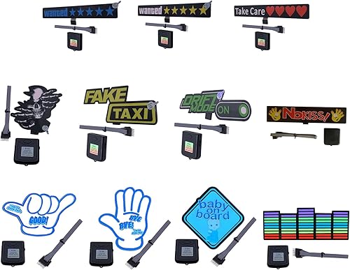 Miniatura 3 de Adhesivos luminosos reflectantes LED aptos para ventana trasera de automóvil, calcomanías de calavera falsa, taxi, modelo de deriva, accesorio para