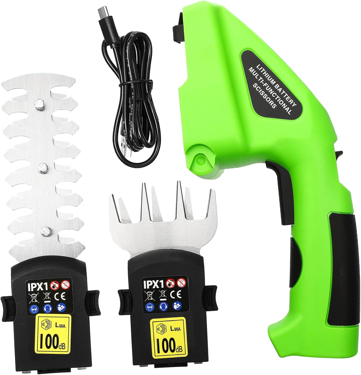 GALPADA Cordless Electric Hedge Trimmer Rechargeable Lithium-Ion Branch Cutter for Garden Handheld Pruning Shears Ergonomic Handle for Shrubs and Hedges