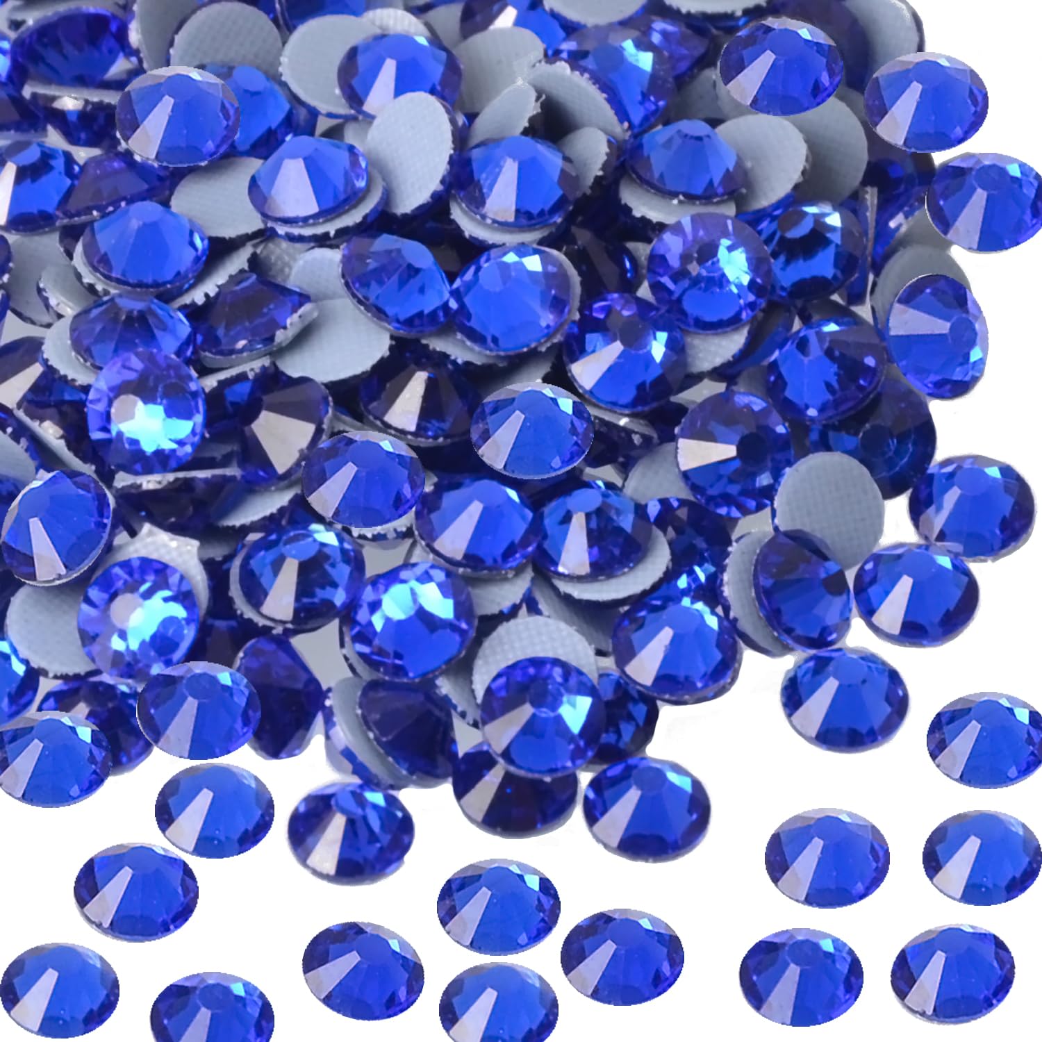 3000 Pcs FYGEM Hot Fix Iron Rhinestones DIY Jewelry Making with Picking Pen (Sapphire, SS10)