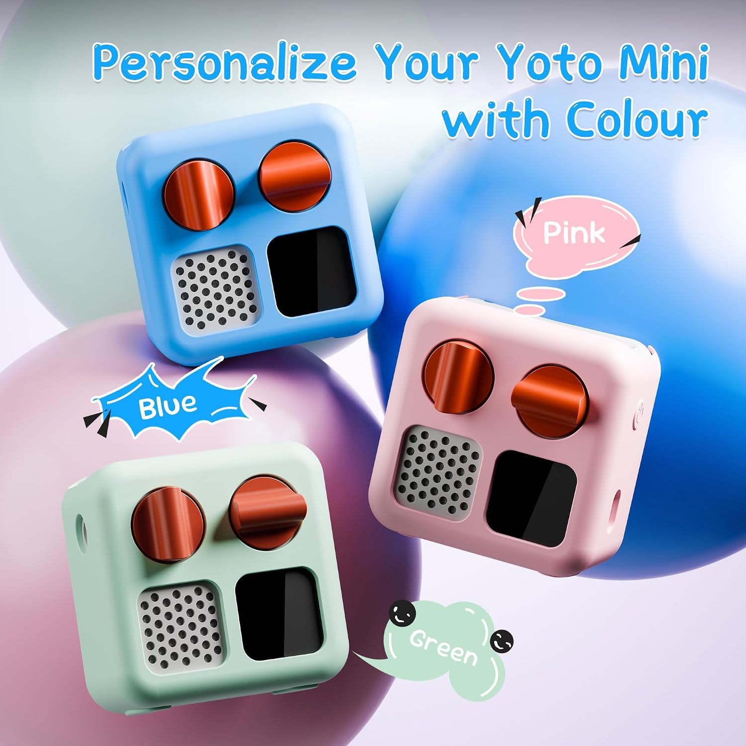 PROfezzion Silicone Case for Yoto Mini Player, Yoto Mini Jacket with Wrist Lanyard Protective Sleeve Case for Kids Mini Audio Device Anti-Slip Silicone Skin Cover - Blue