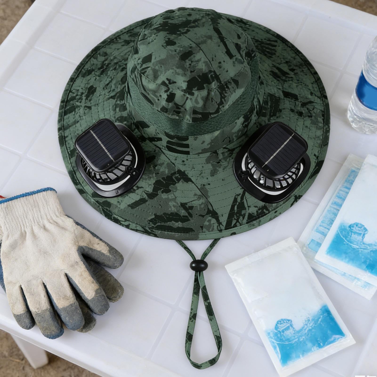 Sombrero de abanico para hombre, transpirable, para camping, camping, playa, verano, golfistas, viajes, pesca, senderismo, deportes, conciertos, parque, ciclismo