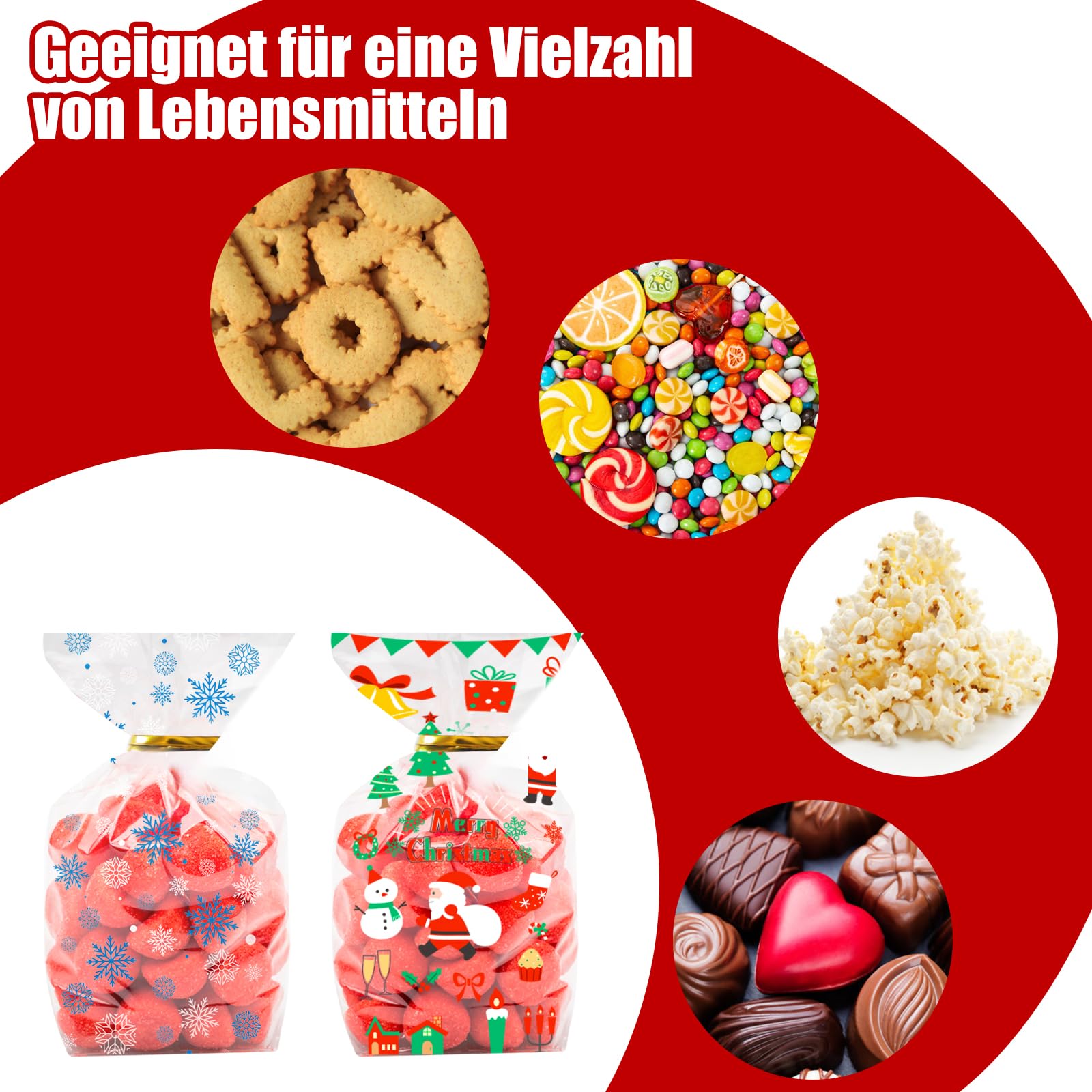 Carehabi 200 pezzi di Sacchetti Cellophane sacchetti in plastica per