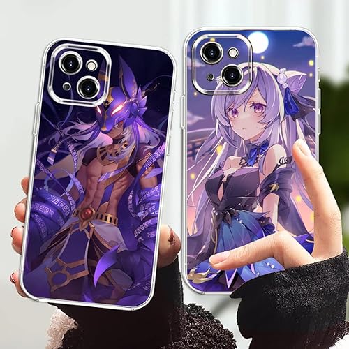 Miniatura 2 de Genshin Impact Cyno - Funda para Samsung Galaxy A32 5G con llavero Vision y 50 calcomanías, funda de silicona suave transparente de dibujos animados