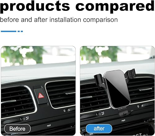 Miniatura 2 de KUNGKIC Para VW Golf 6 MK6 Car Vent Phone Mount para 2008  2019 Volkswagen Golf 6 GTI Rotación 360 Soporte de teléfono celular para 4-6.2 pulgadas