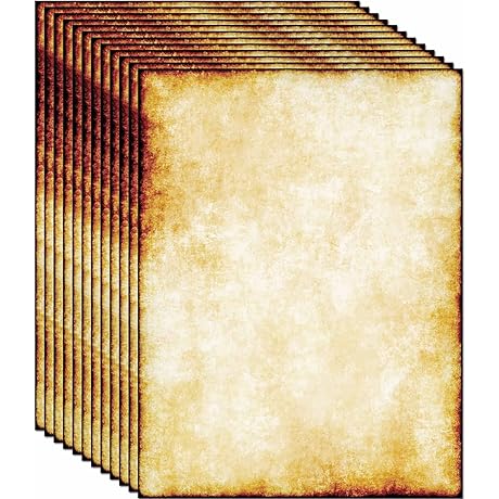 50 Pack Scroll Paper | Letter Writting Paper | Antique Design Printing Papers