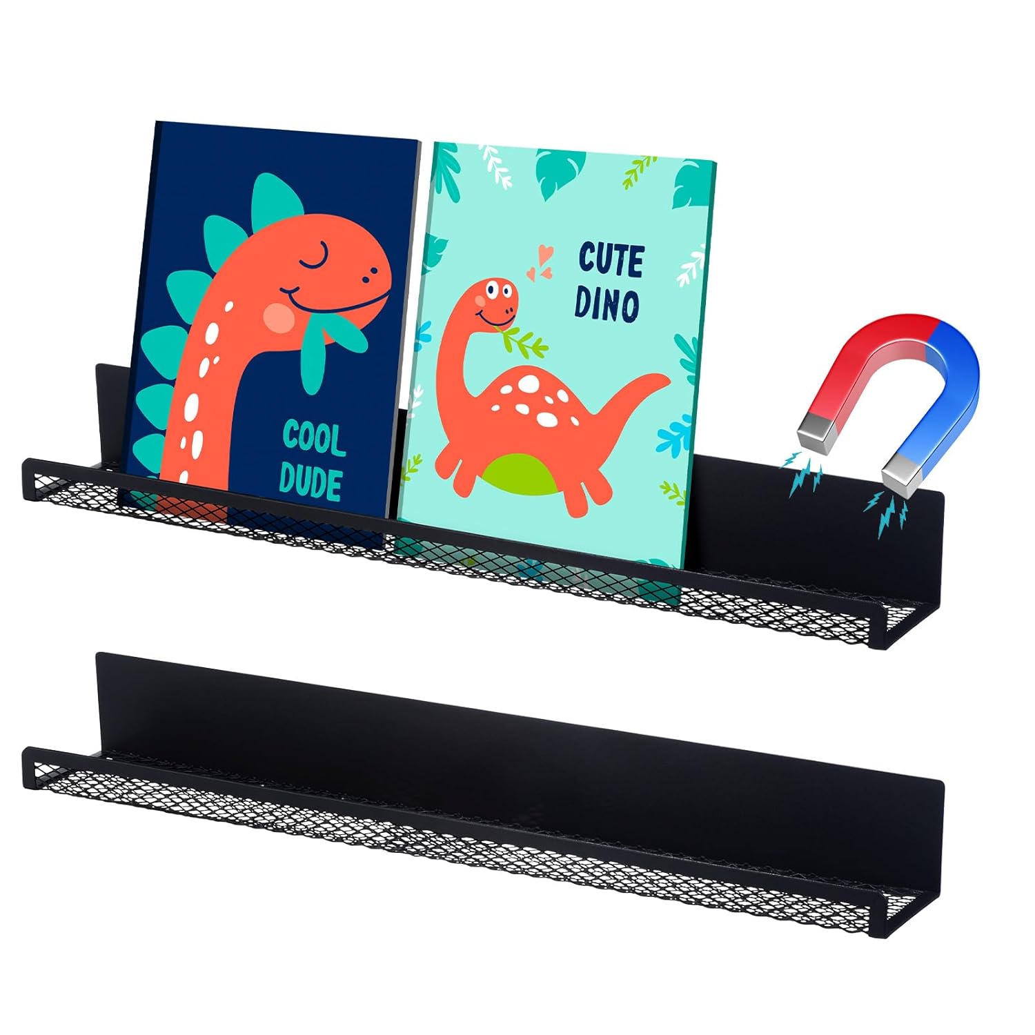 Fulmoon 2 Pcs Book Shelf for Whiteboard Classroom 17 Inch