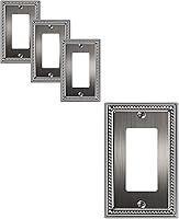 Vista 93 de Paquete de 2 cubiertas de placa de interruptor de luz de doble palanca, cubiertas decorativas de placa de doble interruptor Pearls, placa de pared