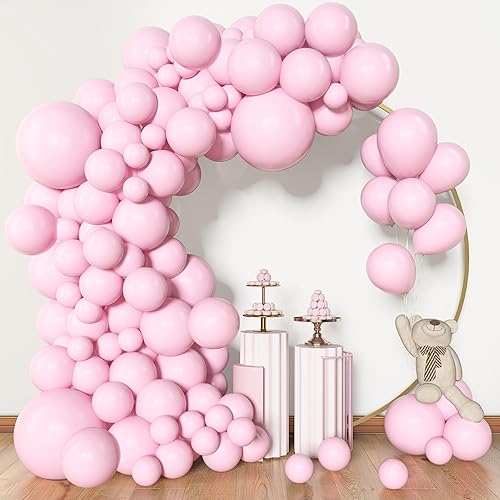 Miniatura 36 de Amandir Kit de arco de guirnalda de globos azul polvoriento, 153 piezas, diferentes tamaños de 18, 12, 10, 5 pulgadas, globos de látex azul blanco