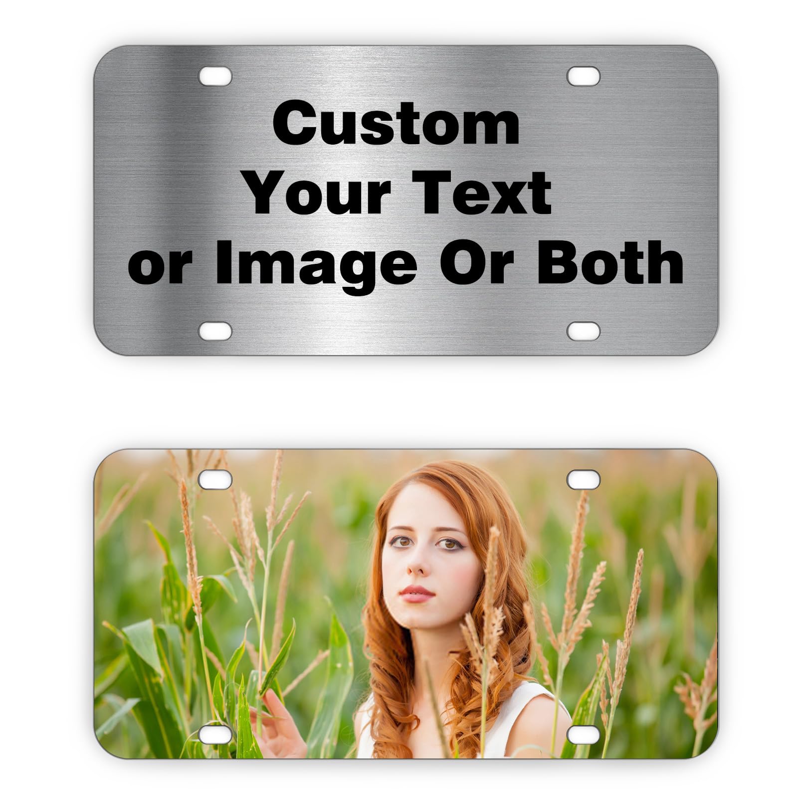 Custom License Plate Personalized License Plates for Front of Car 6x12 Inch Customized Text Image Photo Logo License Plate Car Tags for Truck Car Door Plate Bar Cafe Auto Accessories