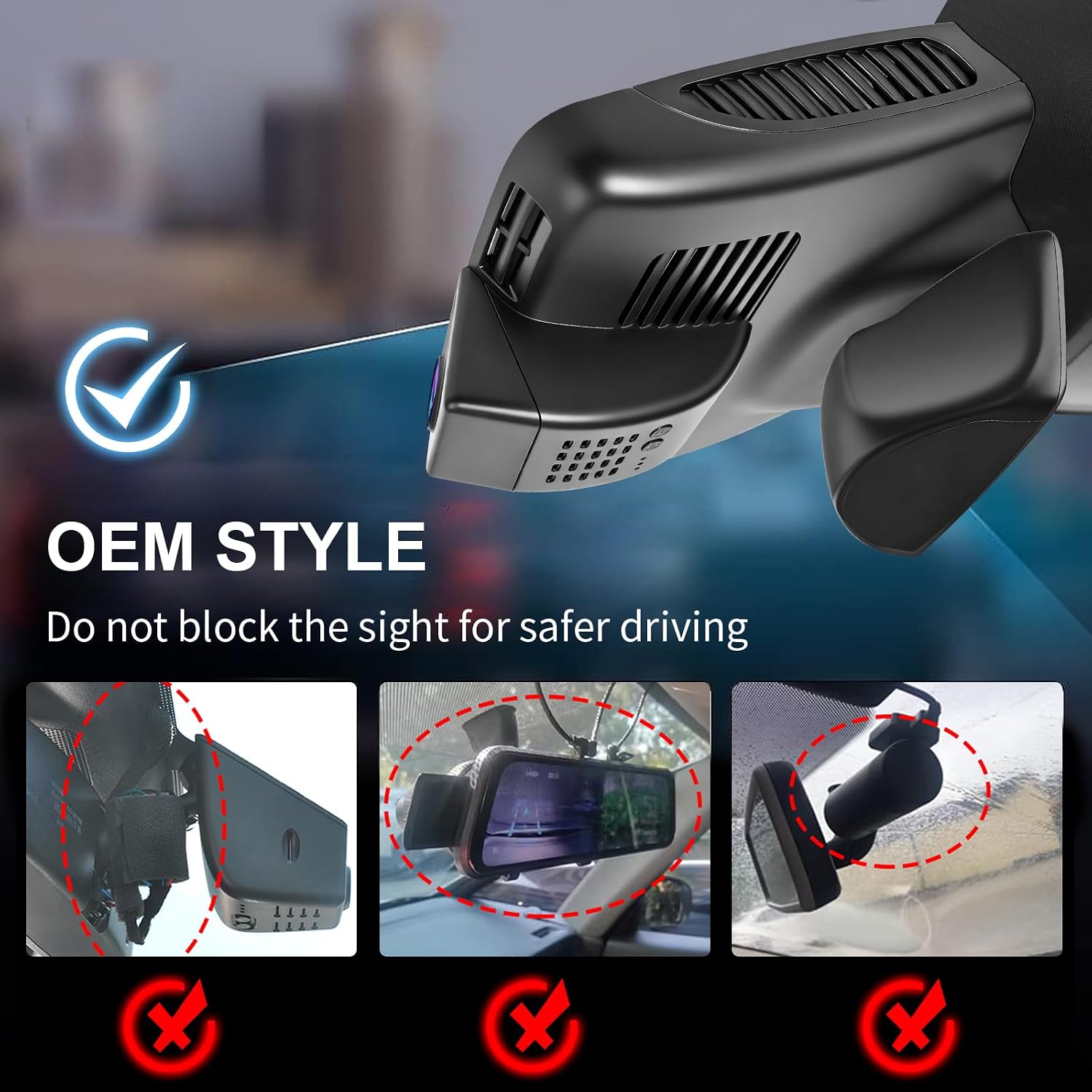 mangoal 4K Front & 2K Rear 2 Channel HDR Dash Cam, Dual STARVIS 2 IMX678 IMX675, for Mercedes-Benz E-Class W213 E-Class 2017-2023 & E53 E63 AMG 2018-2024(Model B Black), 5GHz WiFi, GPS, 128GB Card