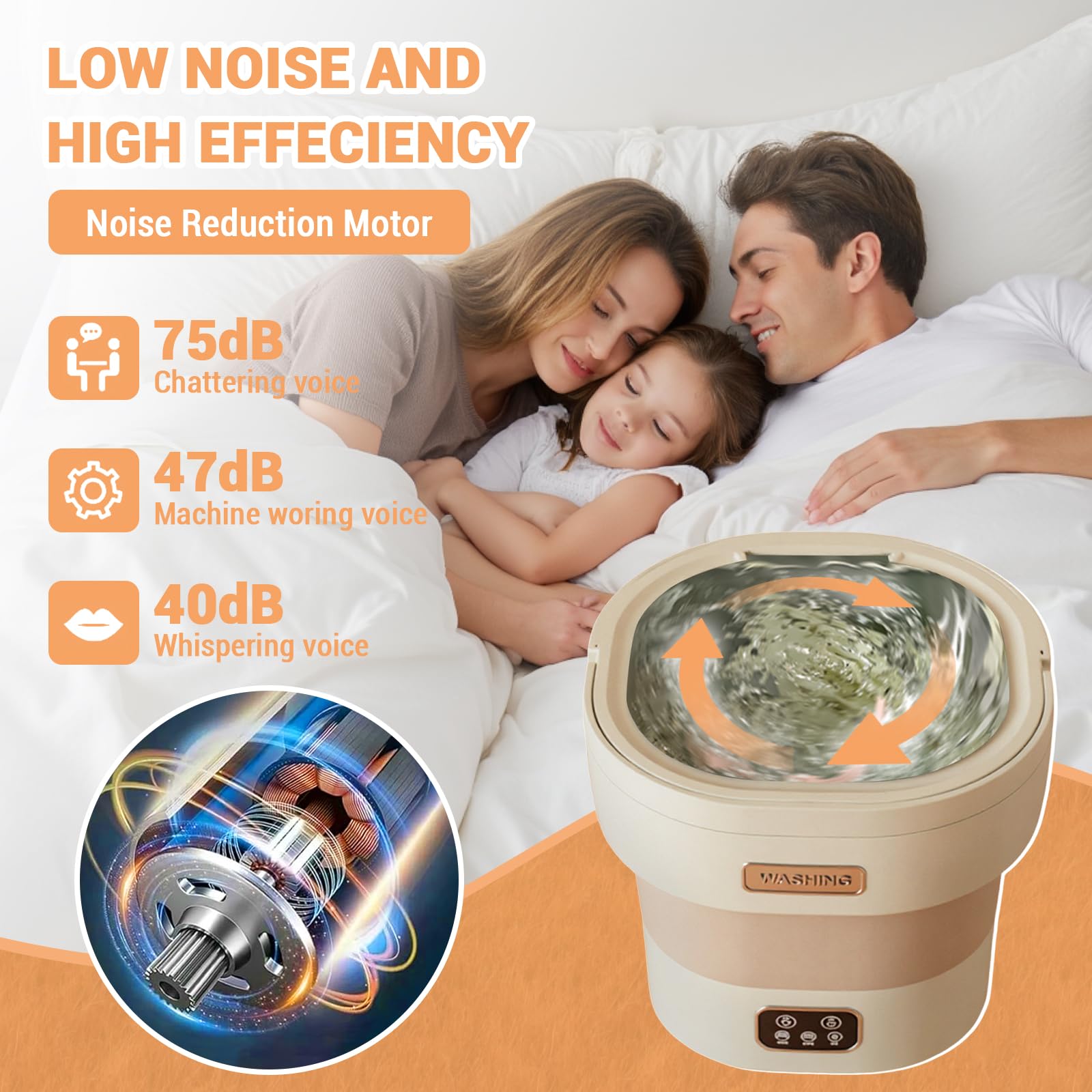 Garvee Mini Lavadora Compacta Con Secadora, Plegable De 12 l. Diseño Portátil Para Viajes, Apartamentos, Calcetines y Ropa Interior. Silenciosa y Ahorra Energía. Perfecta Para Hogares Pequeños.