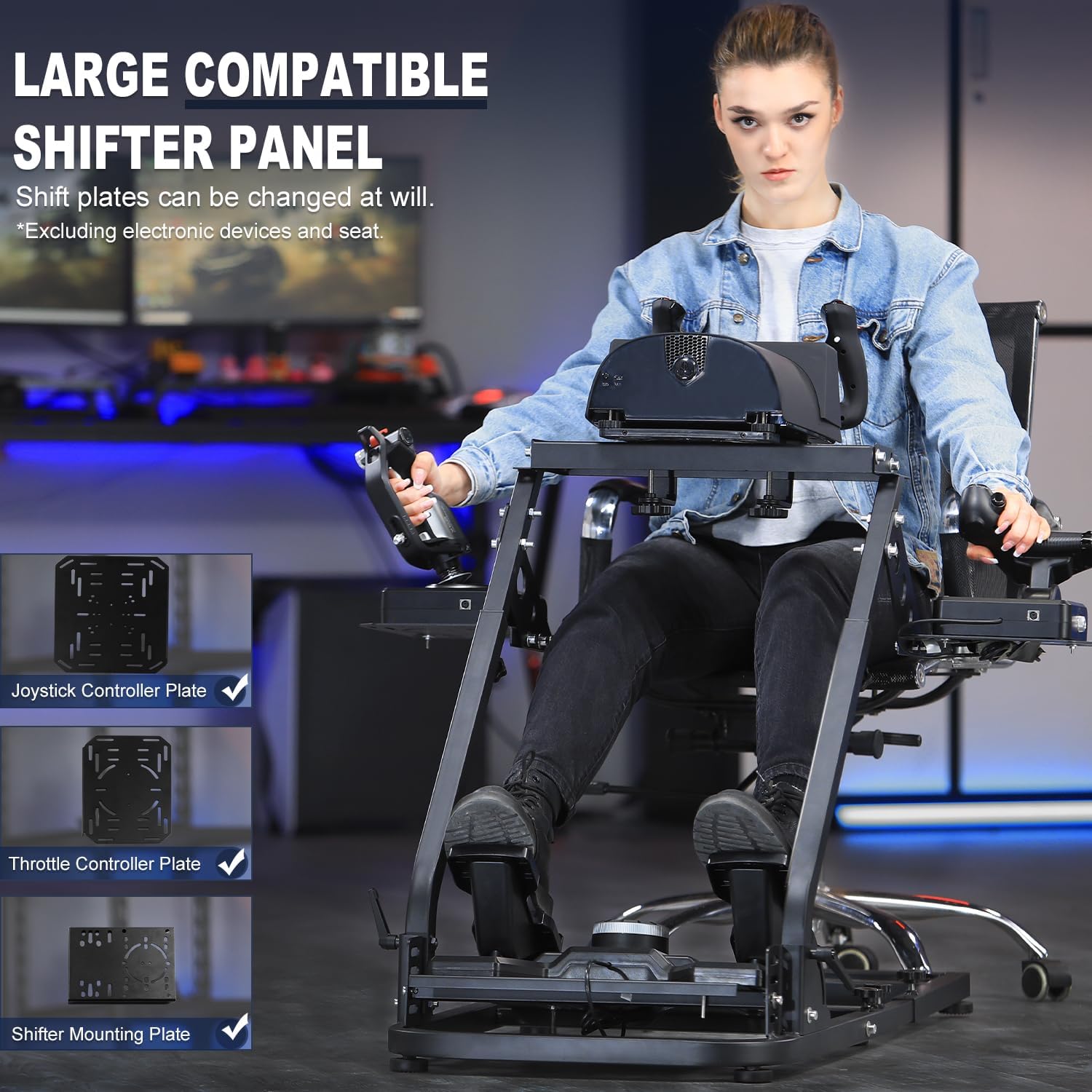 Snapklik.com : Marada Wheel Stand And Flight Sim Stand Compatible