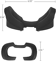 Vista 6 de Almohadilla facial VR para Oculus Rift S, cubierta de silicona para los ojos, Rift S VR, resistente al sudor, impermeable, a prueba de luz