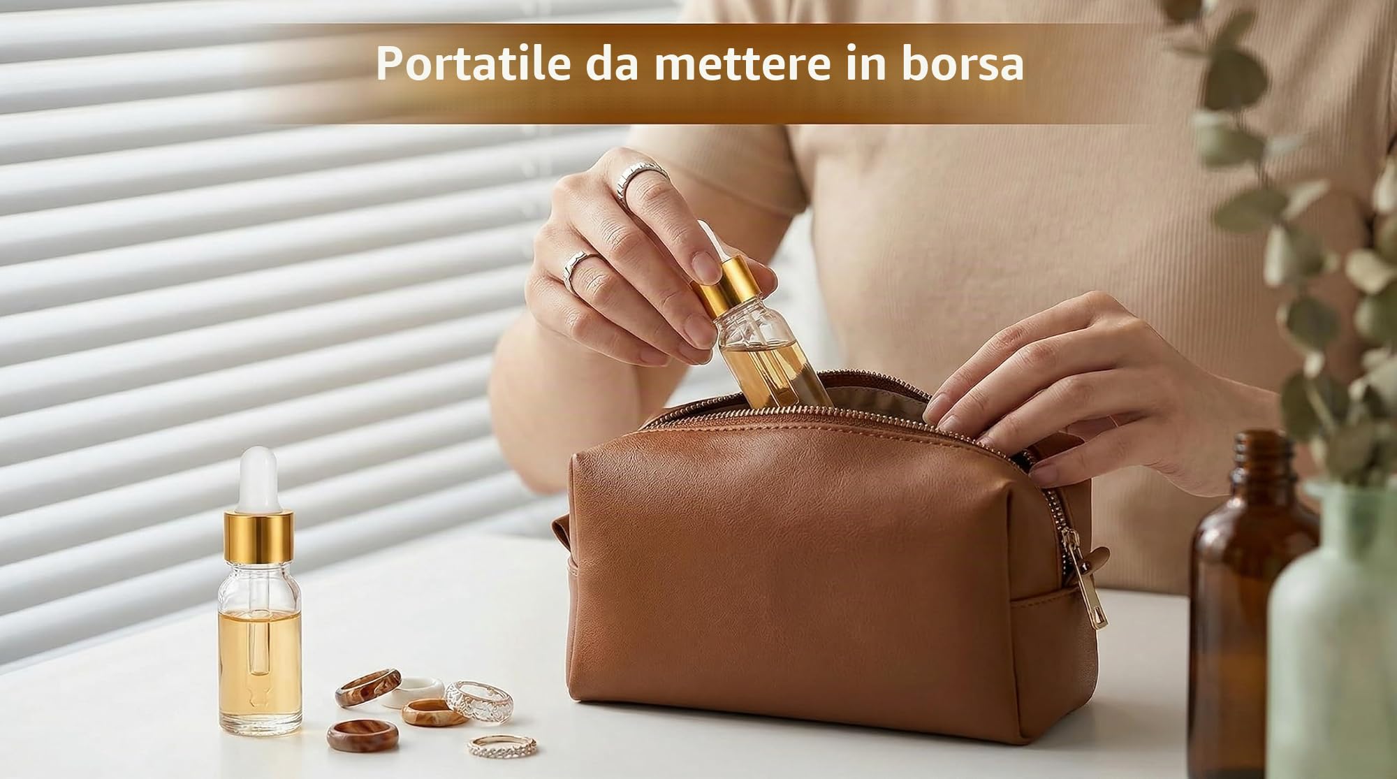 Lawei 40 mini flaconi vuoti con contagocce da 10 ml, con contagocce e tappo in lega di alluminio dorato, contenitori per campioni ricaricabili, per oli essenziali, profumi, cosmetici e liquidi