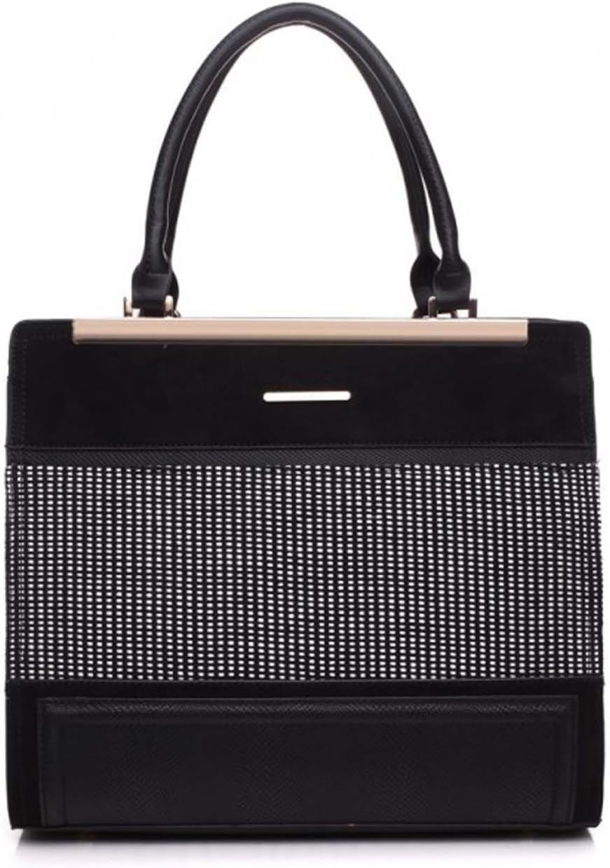 Bessie London Tote with weaved Effect panel