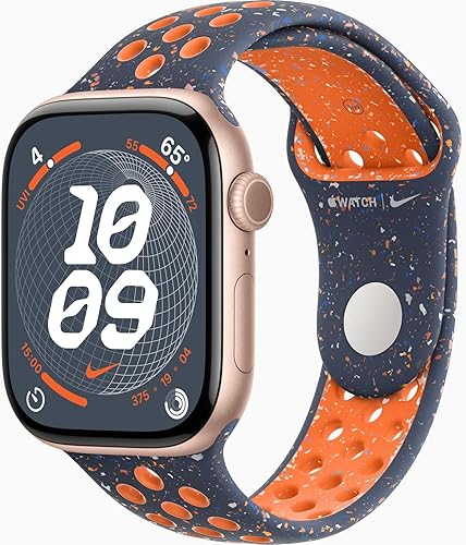 Miniatura 19 de Apple Watch Series 10 [GPS + Cellular 42 mm] Reloj inteligente con carcasa de aluminio oro rosa con correa deportiva ciruela Monitor de actividad