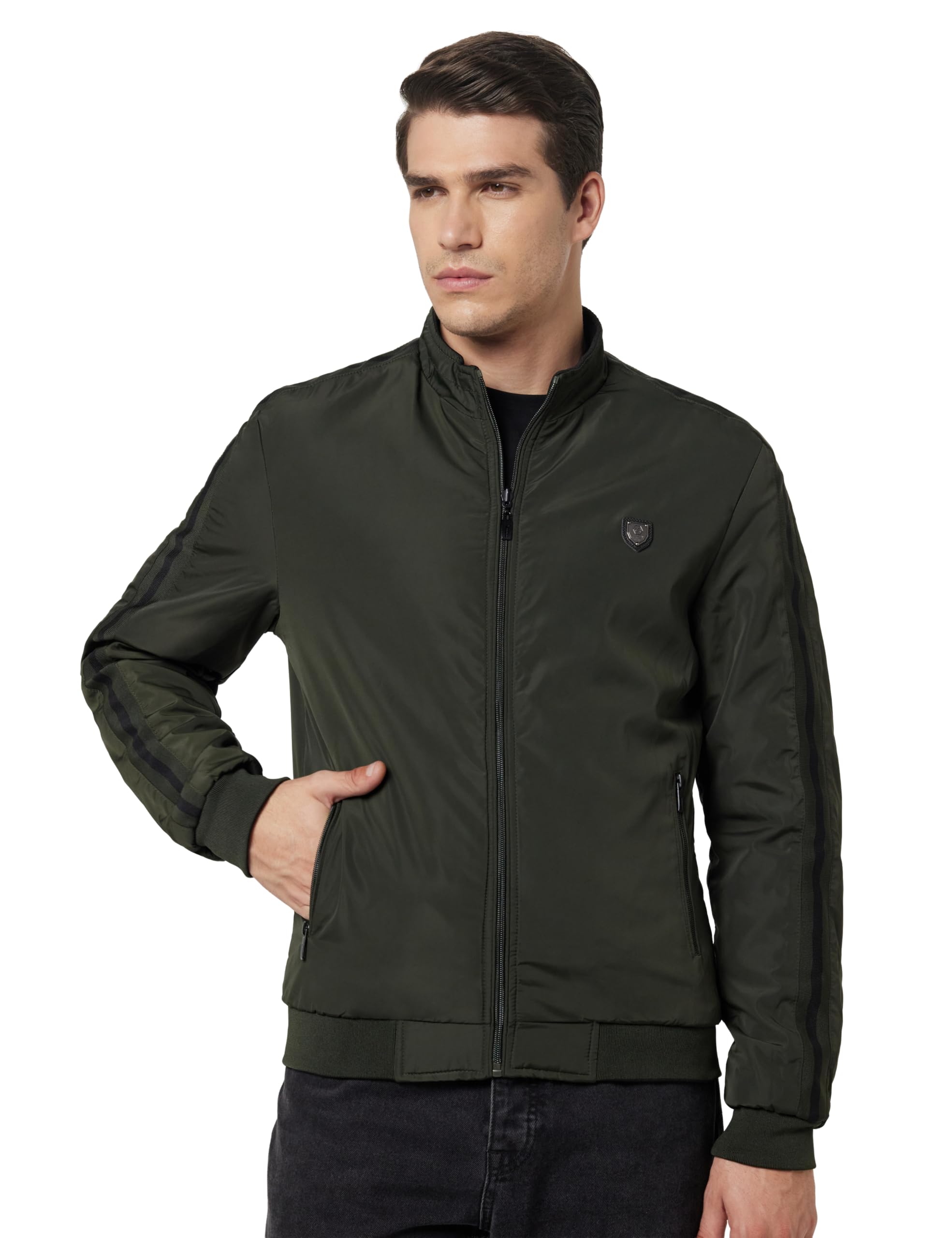 the indian garage co Men's Polyester Standard Length Slim Fit Solid Reversible Jackets-picture-24