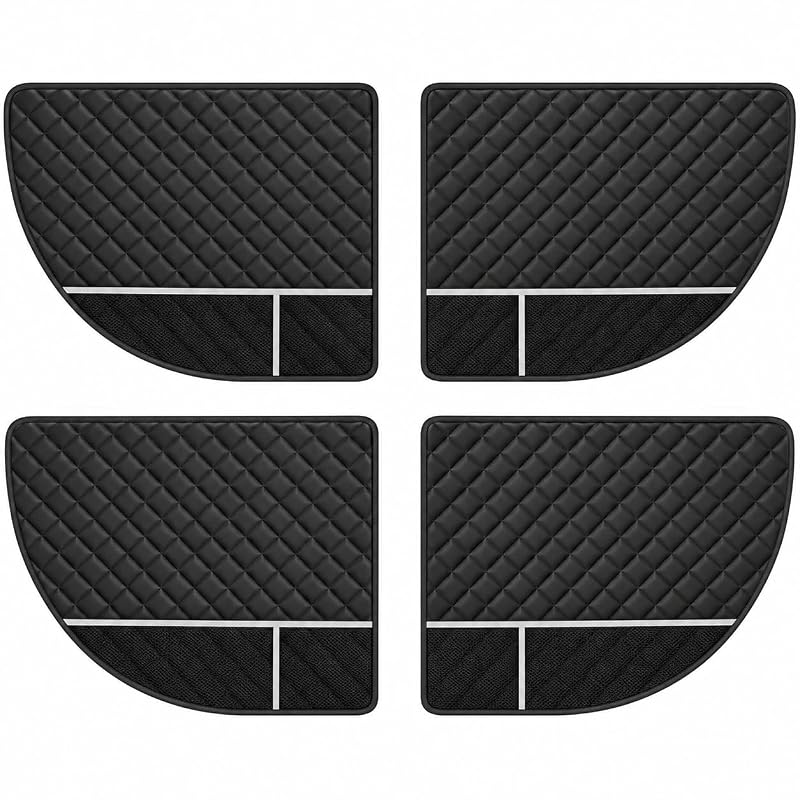 Protetor de Porta de Carro para Cachorros Niuartu em Couro PU Preto 79 x 64 cm, Kit com 4