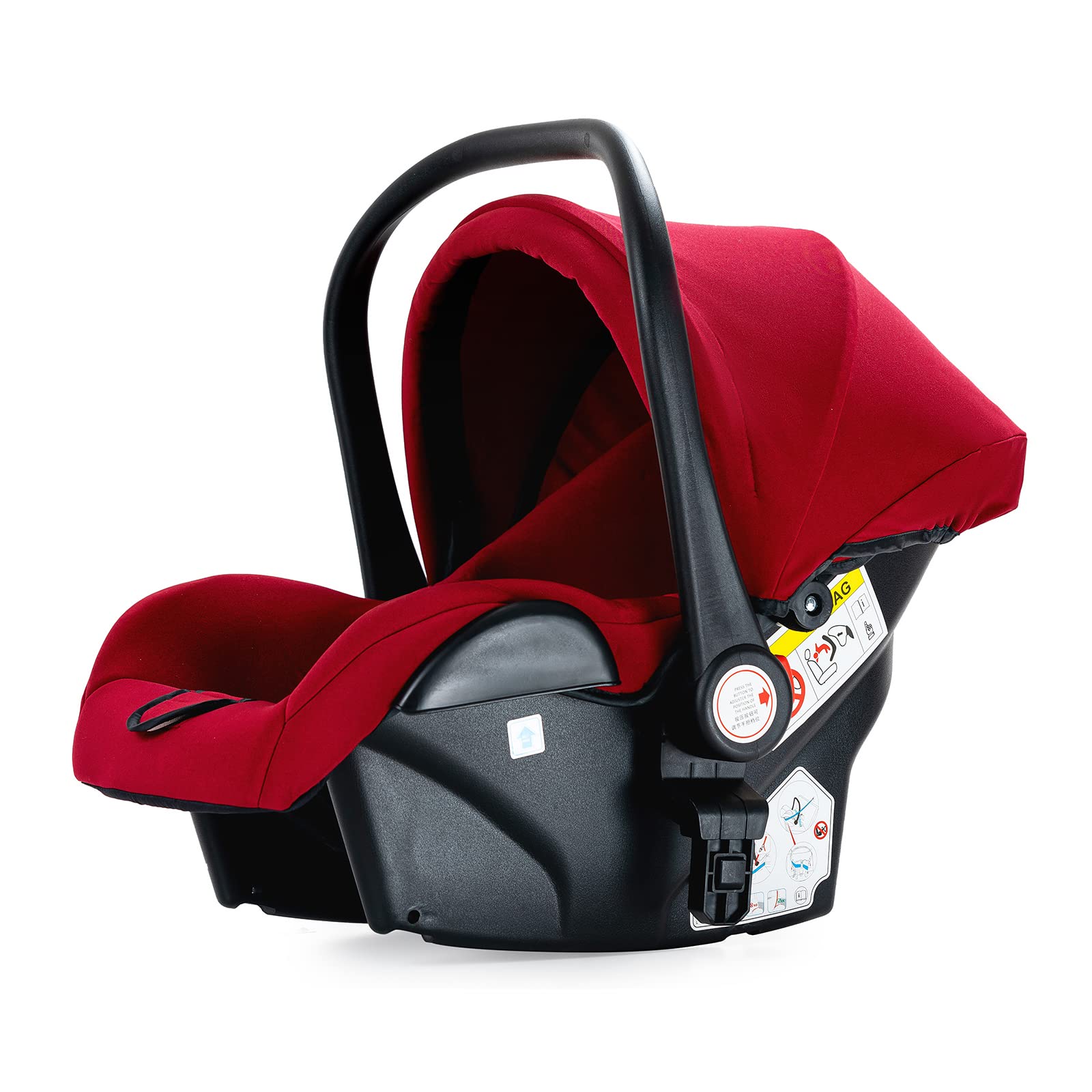 NADDLILY Passeggino Trio, Passeggino 3 in 1 con Spinta Reversibile a Due Vie, Trio Passeggino Neonati con Accessori, Carrozzina per Neonati con Design Portatile Pieghevole Un Clic (739 Red)