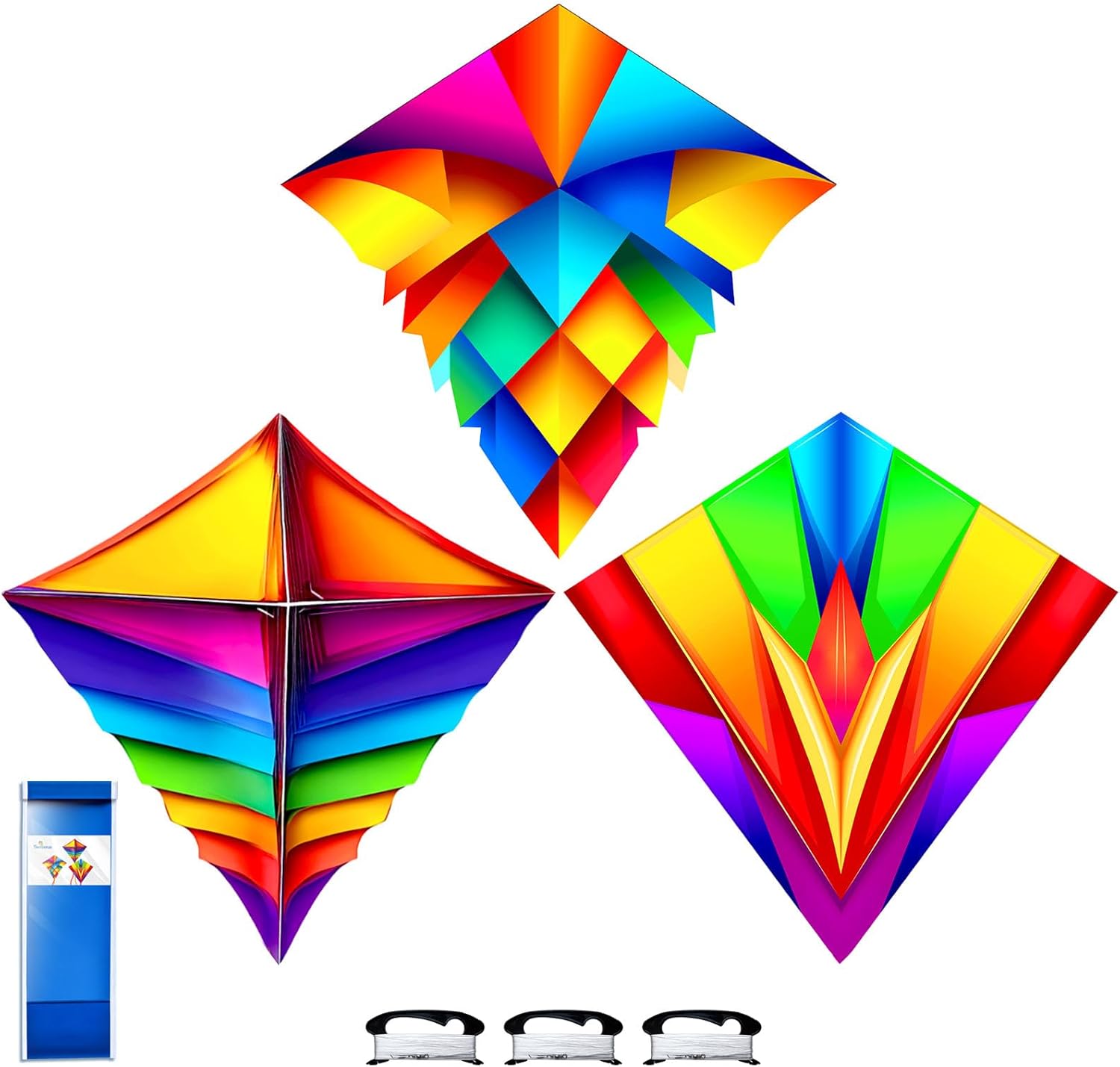 ダイヤブロック HIKARIIROヒカリイロ L 4972825225691 3歳から | イオンスタイルオンライン 衣料品・暮らしの品をネットでお買物 Simxkai 鮮やかなダイヤモンドカイトトリオ - アウトドアで楽しむためのカラフルなイージーフライセット