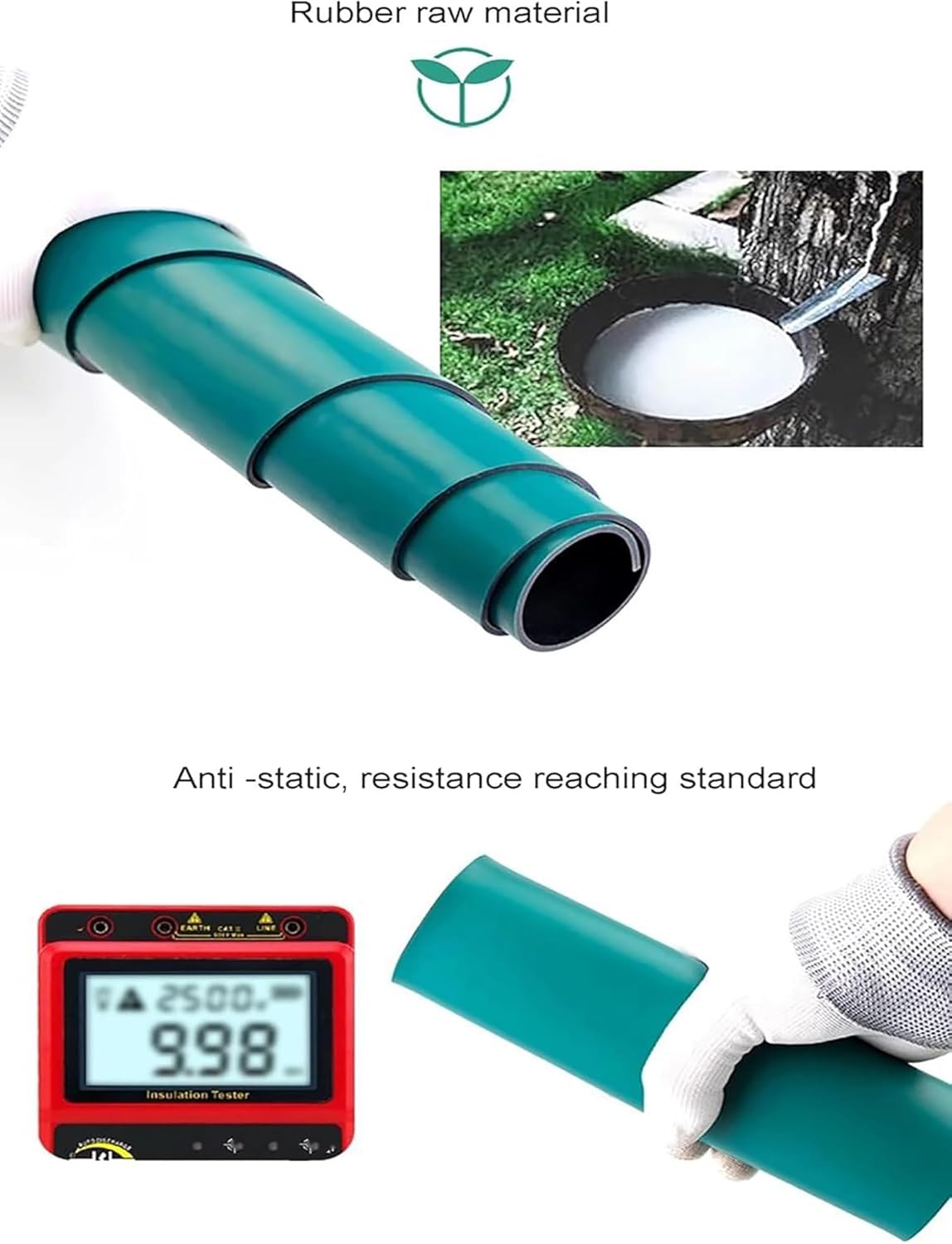 Laboratory Desk Protector Anti-Static Heat-Resistant Silicone Soldering Mat Blue Multiple Sizes(39.4x315.2/100x800cm)