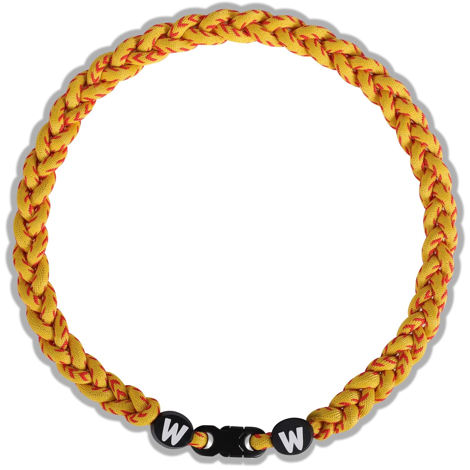 Willtok Premium 18inch Baseball Necklace w/Nylon Tri-Braided Rope Tornado Design