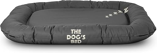 Miniatura 9 de The Dog's Bed Utility - Cama impermeable para perro, tela Oxford gris grande y duradera, cremalleras YKK resistentes, funda reversible lavable,