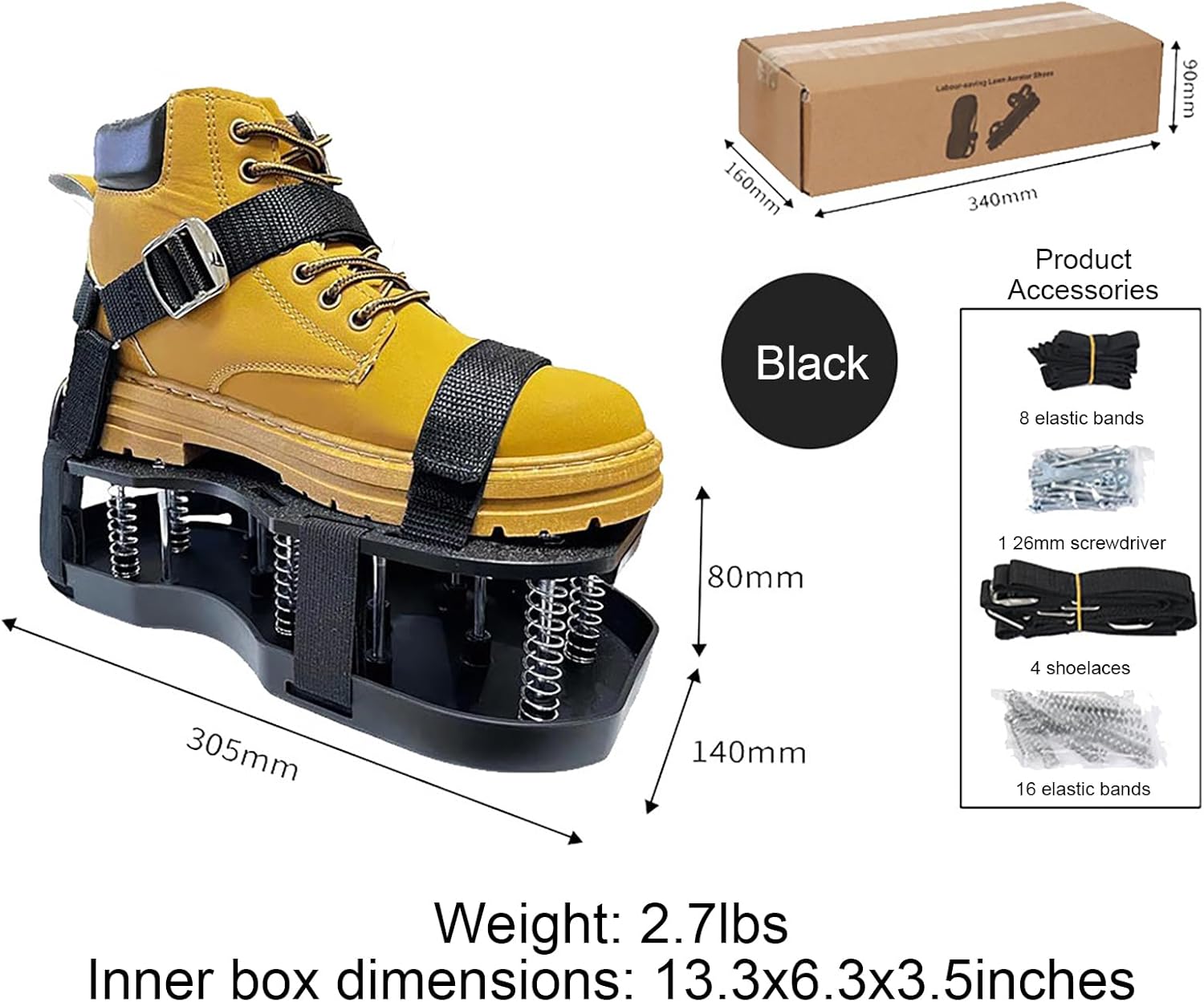 3-Inch Ground Stakes for Garden Grass Shoe, Soil Loosening Self-Leveling Spikes Lawn Inflatable Shoe Plates, Soil Loosening Shoes Floor Paint Spikes