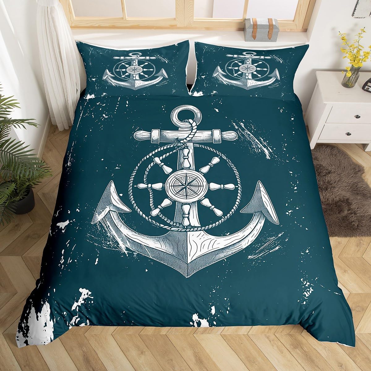 jejeloiu Sea Turtle Duvet Cover Toddler Size Kids Ocean Comforter Cover Set for Boys Girls Teens Reptile Tortoise Bedding Set Breathable Coastal Bedspread Cover Nautical Beach Quilt Cover