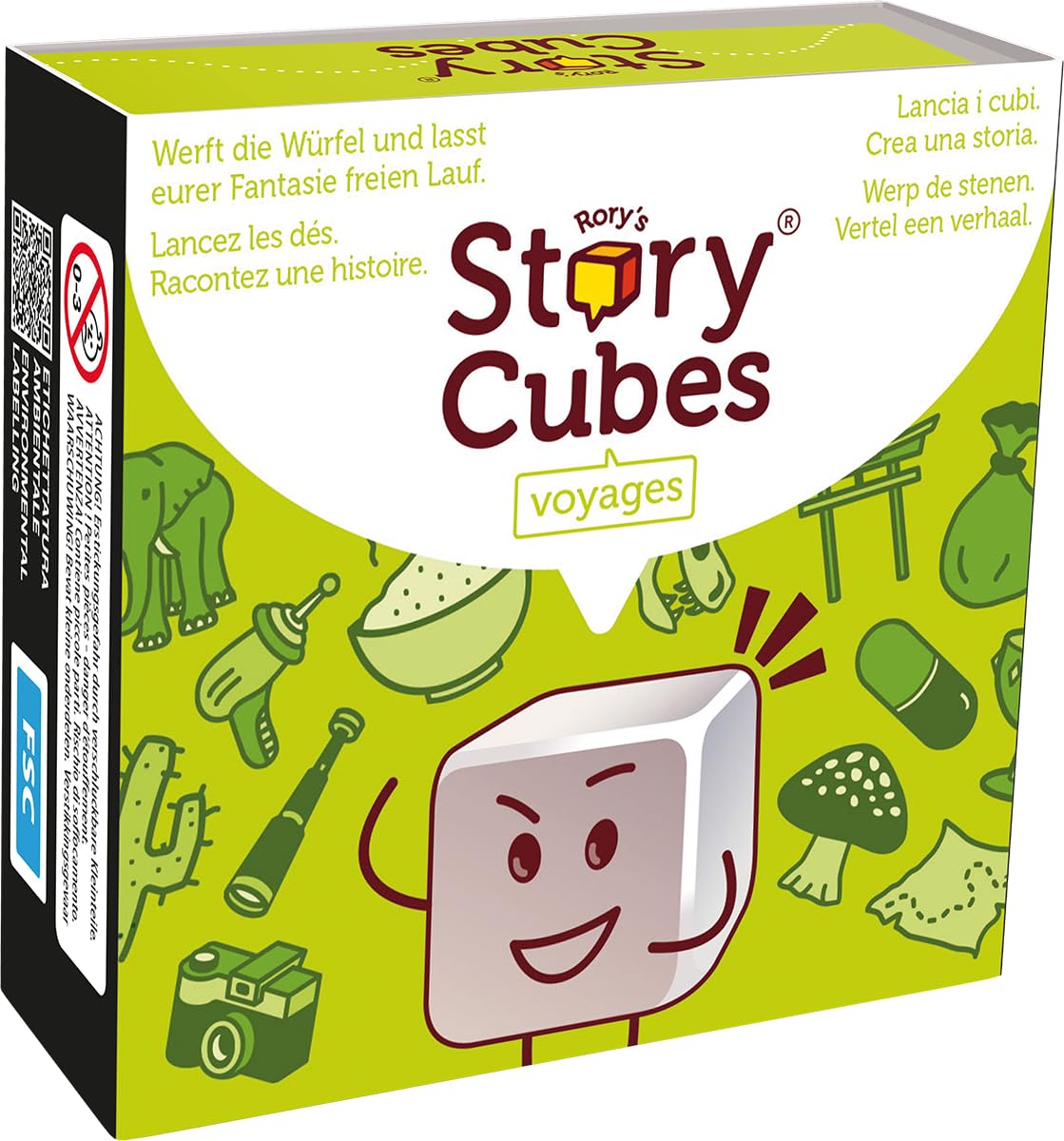 Asmodee, Rory's Story Cubes: Voyages, Zygomatic, Family Game, 1+ Player, Ages 6+, 20 Minutes, Game in German, French, Italian and Dutch