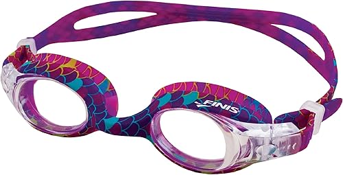 FINIS Gafas de natación de sirena para niños de 4 a 10 años - Protección UV - Lentes antivaho - Ajuste de silicona suave