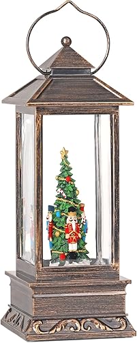 Miniatura 55 de Linterna musical de globo de nieve de Navidad, linterna giratoria brillante de 12 pulgadas con temporizador de 6 horas, alimentado por USB