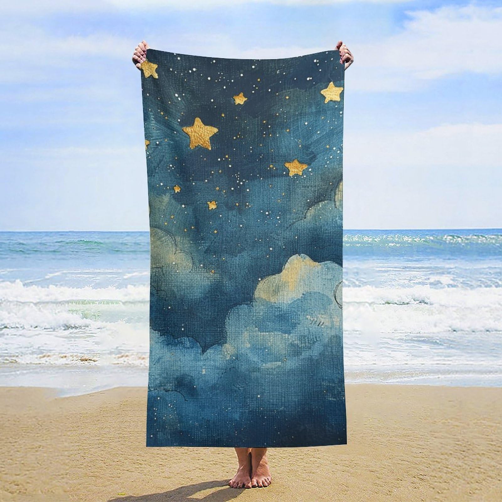 NTVOWPZO Unique Scenery Images Beach Towel Oversized Microfiber Bath Towels Lightweight Sand Proof Beach Towels Absorbent Pool Towels for Swimming Yoga Bathroom Towel 31.5" X 63"
