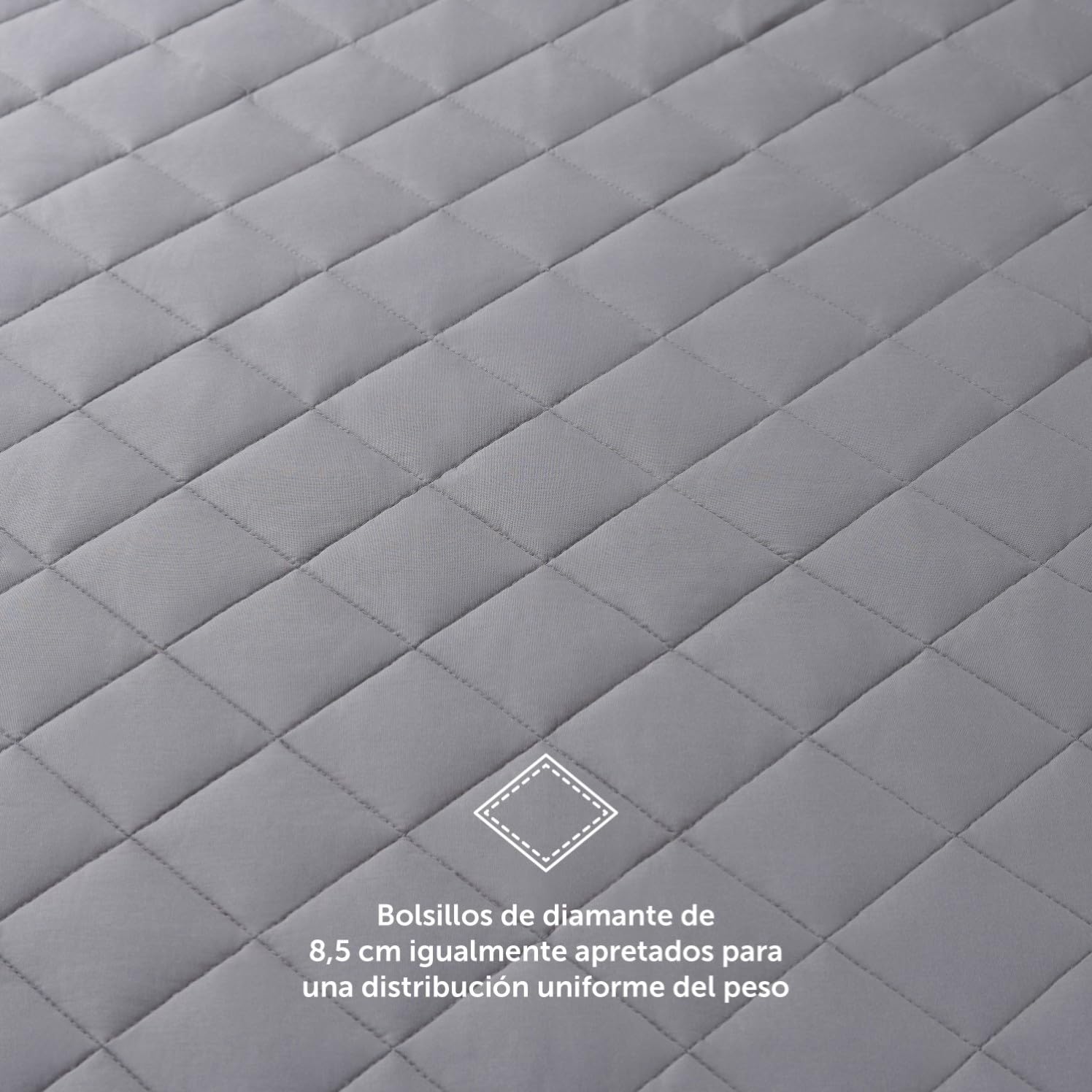 Blumtal manta lastrada 135x200 cm - Manta de relajación con material exterior 100% algodón - Manta lastrada 6kg - Manta terapéutica 135x200 con relleno de perlas de vidrio para dormir antiestrés