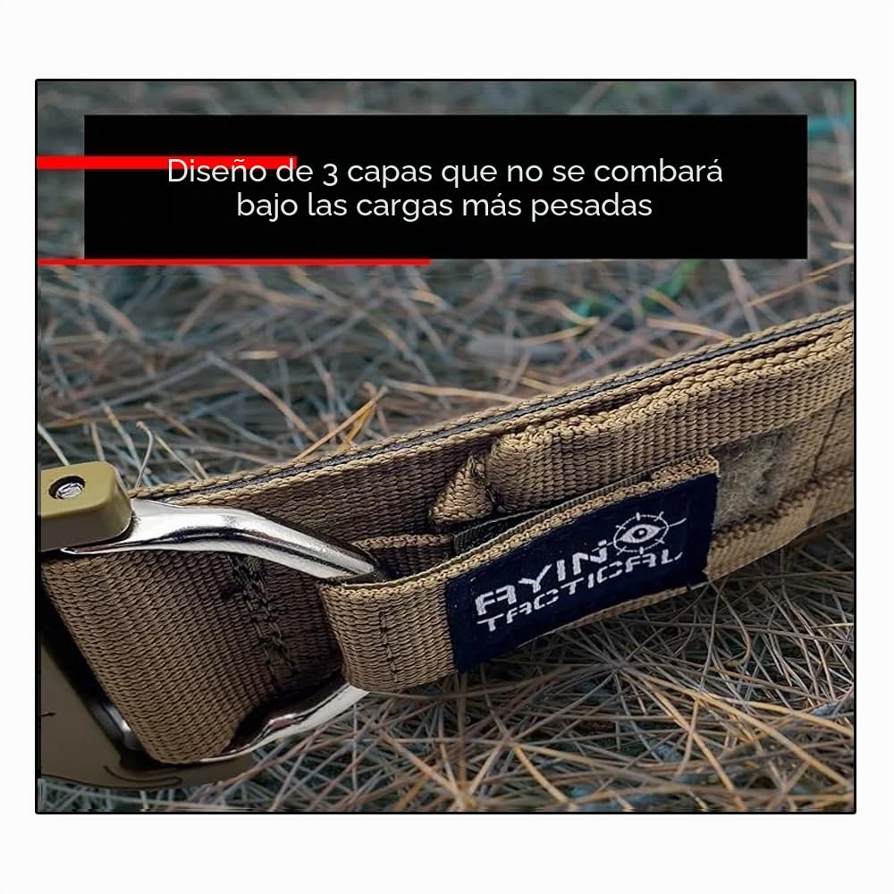 AYIN Cinturón táctico Molle de liberación rápida de 1.5 pulgadas interior y 2 pulgadas de rango exterior táctico resistente