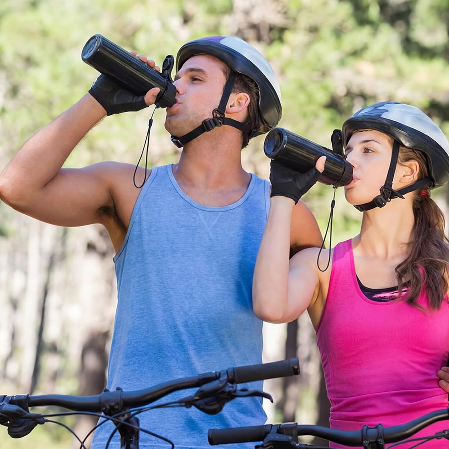 Mifoci 72 Pack Water Bottle Bulk Plastic Sports Water Bottles 17 oz with Handle Strap Leakproof Drink Flip Top for Office Gym Outdoor Sports (Balck) - Image 5